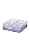 Dream House Plastic Dessert Divided Serving Plate Transparent Ø22cmxY21.5cm 7.5x22x21.5cm