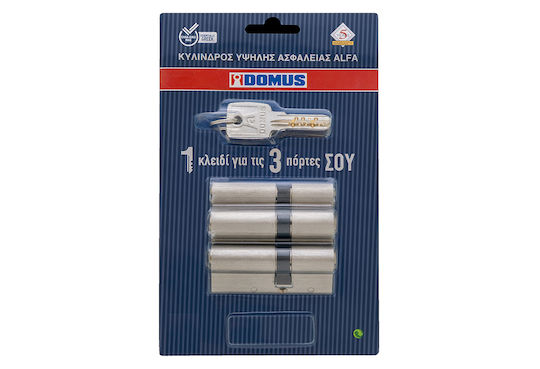 Domus Cilindru de Încuietoare De Securitate Alfa 65mm (30-35) cu 3 Chei