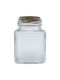 Set of 6 General Use Glass Jars with Cork Transparent 110ml
