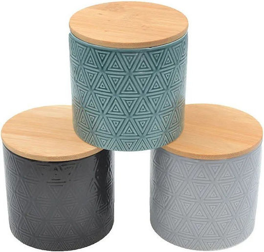 Sidirela Set 12 Pieces General Use Glass Jars with Lid Transparent 11x11x15cm 12 Pieces E-3856 E-3856