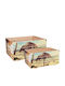 Zaros Set Cutii Decorative Lemnoase Tropic 3buc