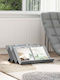 vidaXL Suport Reviste Lemn Gri 53x28.5x65buc 1buc