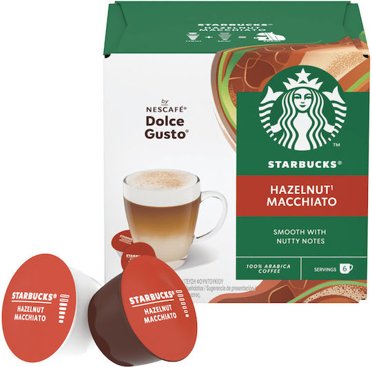 Starbucks Капсули Еспресо Latte Лешници Съвместими с машина Dolce Gusto 12капси