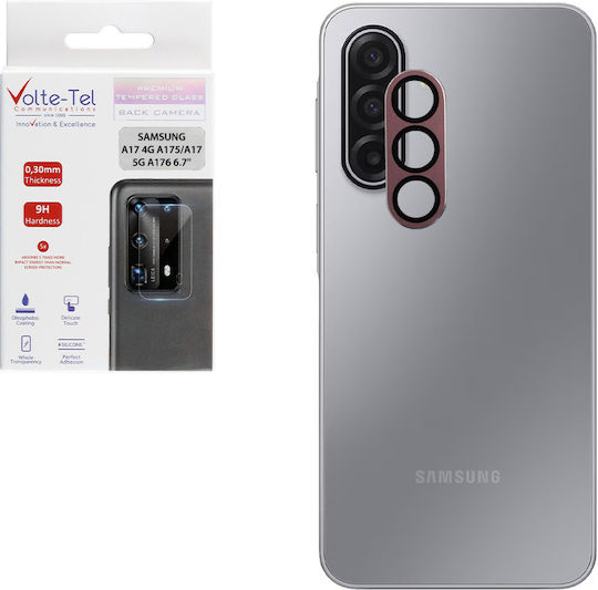 Volte-Tel Glass Cover Camera Protection Tempered Glass Pink for the Samsung A17 4G, A17 5G