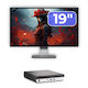 HP EliteDesk 800 G3 + monitor 19" Gradul Refurbished A (Core i7-7700T/8GB/256GB SSD/Fără sistem de operare)