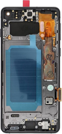 Οθόνη Fixcell Display mit Touch-Mechanismus und Rahmen für Samsung S10 G973 (Schwarz)