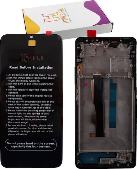 Hyper Fix Οθόνη με Μηχανισμό Αφής και Πλαίσιο για Xiaomi Redmi Note 13 5G (Μαύρο)