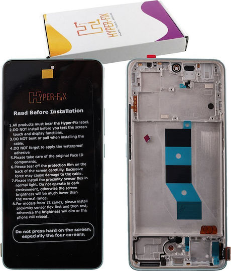 Hyper Fix Οθόνη OLED με Μηχανισμό Αφής και Πλαίσιο για Xiaomi Redmi Note 14 5G (Μπλε)