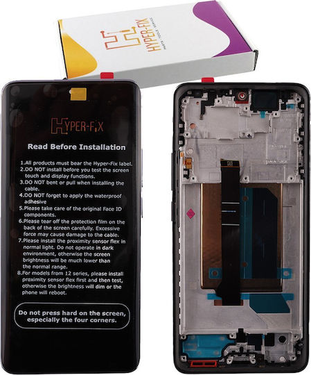 Hyper Fix Οθόνη με Μηχανισμό Αφής και Πλαίσιο για Xiaomi Redmi Note 14 Pro Plus 5G (Μαύρο)