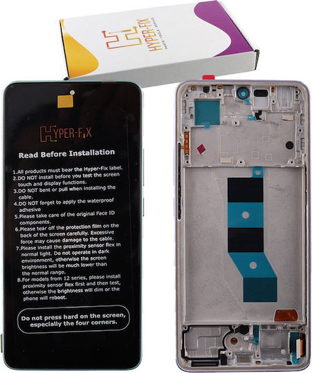 Hyper Fix Οθόνη OLED με Μηχανισμό Αφής και Πλαίσιο για Xiaomi Redmi Note 14 5G (Μωβ)