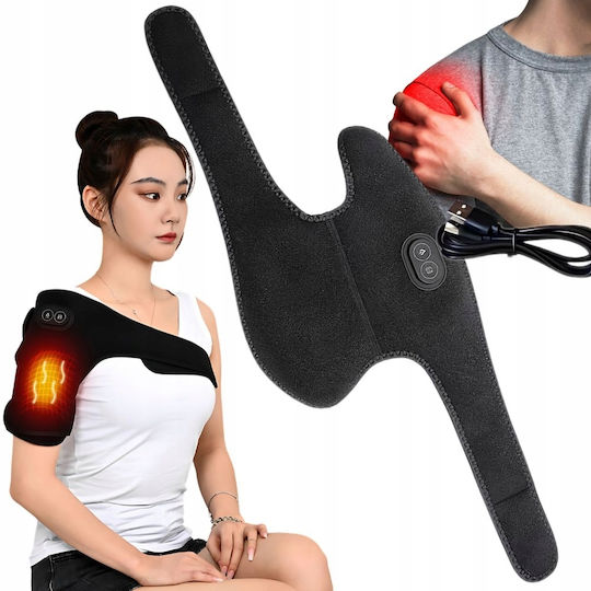 Zola Elektrische Massager Gegen Cellulite Heizungs Vibrationsgerät Zielbereich 3 Einstellbare Riemen USB 62 X 23 Cm Schwarz