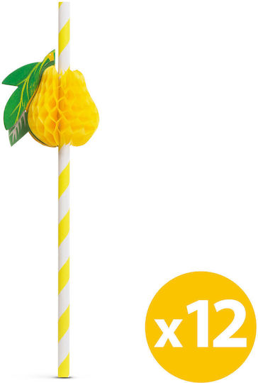 Paie De Hârtie Fructe 3d 197 X 6 Mm Pachet 12 Bucăți