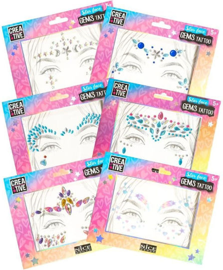 Nice Star Face Gems Tattoo Face Stickers Sparkling Makeup 1 Piece 02605 5+ Years