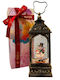 Ornament de Crăciun Lanternă Luminat cu Om de Zăpadă 8x20cm 1buc