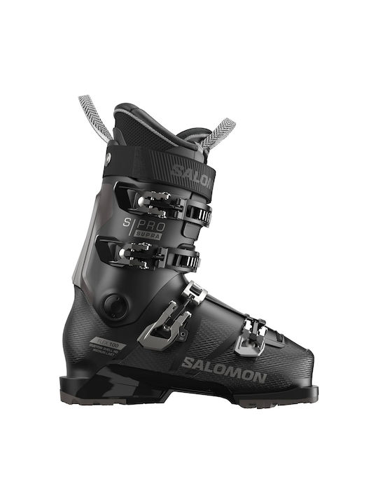 Salomon S Pro Copii Cizme de schi Black/dark Grey Met
