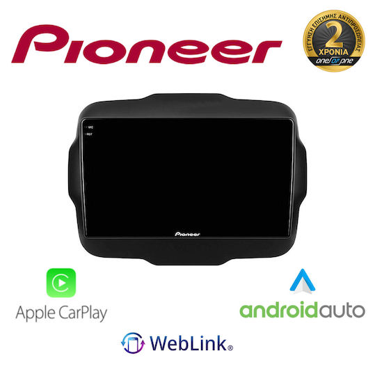 Pioneer Car Audio System for Jeep Renegade 2015 2019 Bluetooth USB Wi-Fi GPS Apple CarPlay Android Auto with 9 Inch Touch Screen