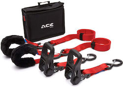 Acebikes Set Motorcycle Tie Down Straps Transport Ratchet Premium Deluxe Pack