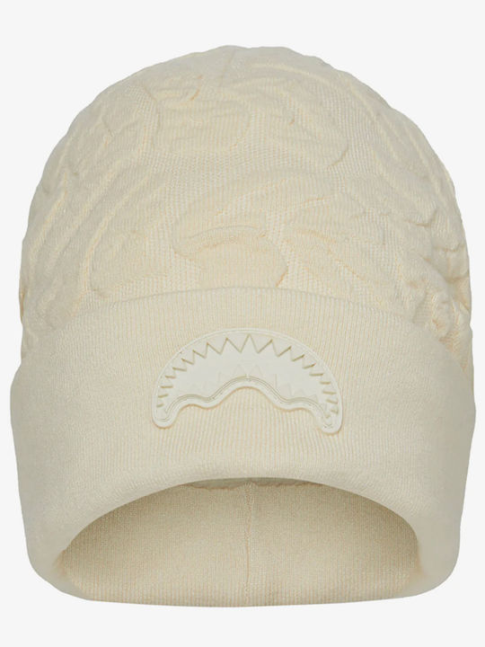 Beanie Fleece Beanie Knitted in Beige color
