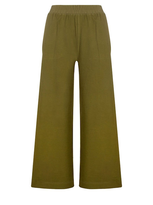Women's Fabric Trousers Khaki