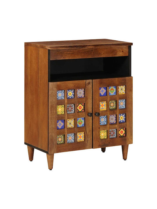Office Storage Solid Wood Cabinet Walnut L60xW33.5xH75cm