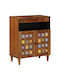 Office Storage Solid Wood Cabinet Walnut L60xW33.5xH75cm