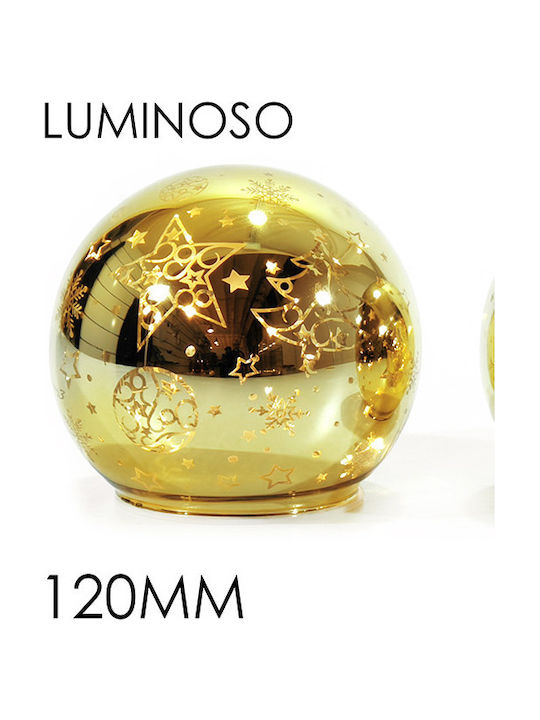 General Trade Illuminated Gold Ball Ornaments Led 12 Cm