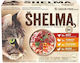 Shelma Nassfutter für Katzen in Beutel mit Meat, Türkei, Ente, Huhn und Rindfleisch ohne Getreide 12x85gr