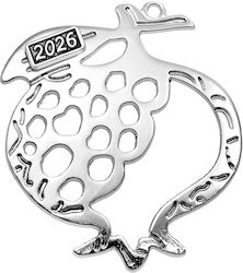Металическо Декоративно Гранат 4.5x5.5см М2026/8596 Сребристо