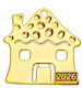 Metal Decorative House 4.5x4.7cm M2026/9914 Gold