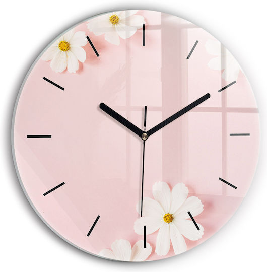 Tulup Wanduhr Glas Rosa Ø30cm