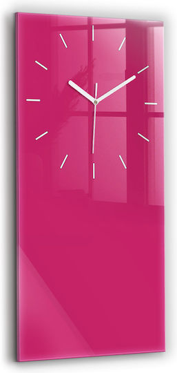 Tulup Leise Wanduhr Glas Rosa 30x60cm