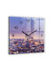 Tulup Silent Wall Clock Glass Purple Ø30cm