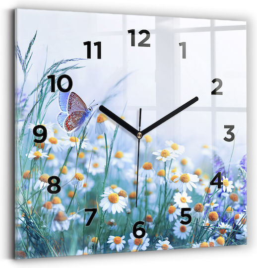 Tulup Leise Wanduhr Glas Mehrfarbig Ø30cm