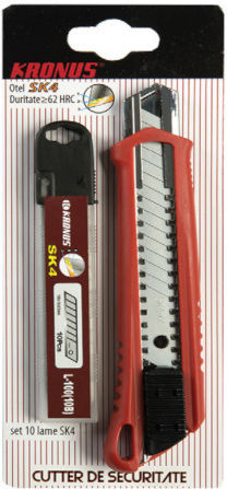 Kronus Set Cuțite De Tăiat 160 Mm 10 Lame De Schimb Sk4 Cuțit L 160 Lățime 18 Greutate 195 Gr