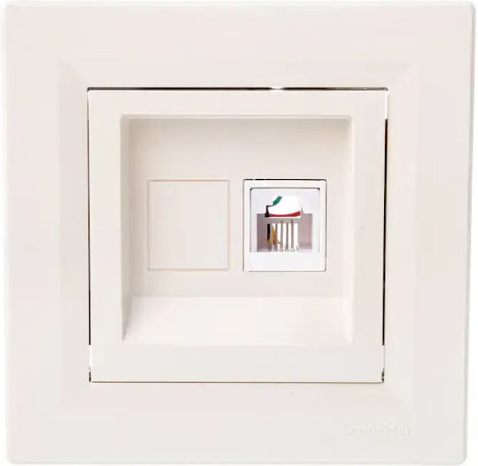 Schneider Electric Asfora Πρίζα Τηλεφώνου Μονή EPH4100123