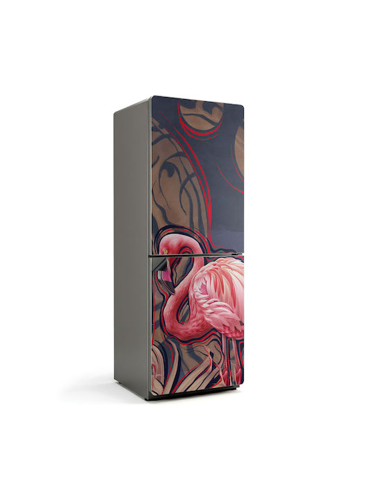 Wandsticker Magnetisches Kühlschrankcover Flamingo Tropischer Stil 70x190 cm
