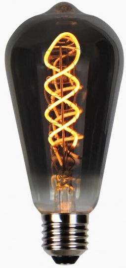 LED line Λάμπα LED 4W για Ντουί E27 και Σχήμα ST64 Θερμό Λευκό Dimmable