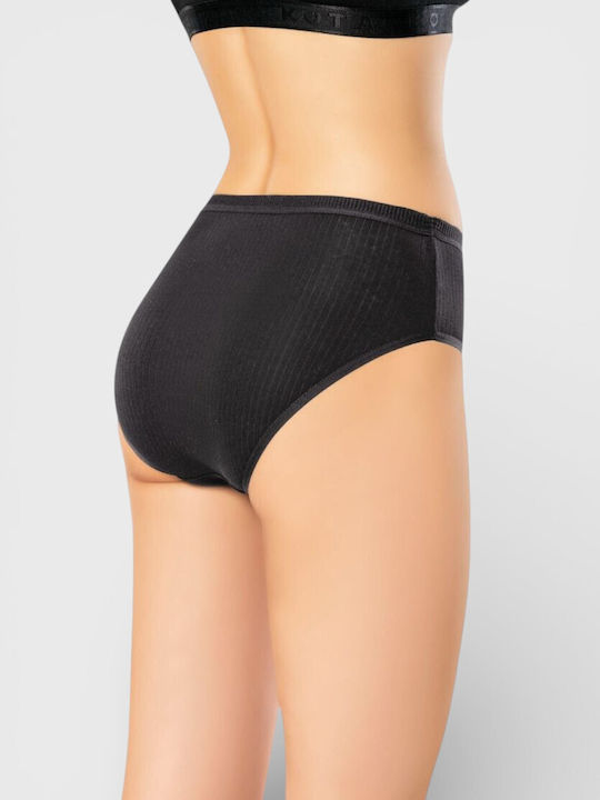 Ψηλόμεσα Γυναικεία Slip 3Pack Μαύρο