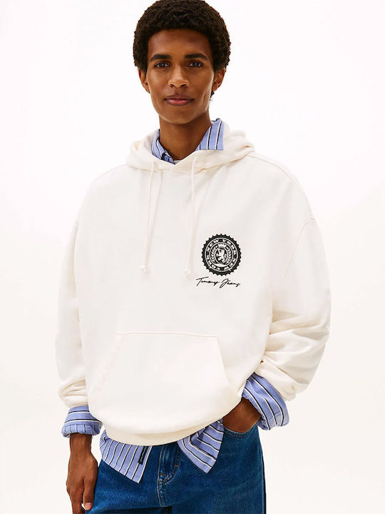 Tommy Hilfiger Graphic Albă cu Glugă