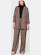 Women's Fabric Trousers Brown