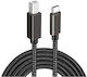 Naxius USB 2.0 Cable USB-C male - USB-B 66W White 1.5m