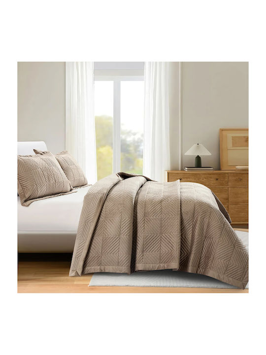 Liolios Home Κουβερλί Υπέρδιπλο Taupe 220x240cm