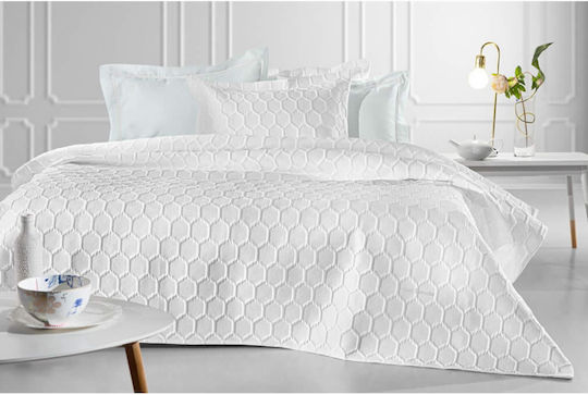 Guy Laroche Hive Set Super King Alb 240x250cm 3 Bucăți