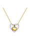 Necklace with design Heart from Gold Plated Steel