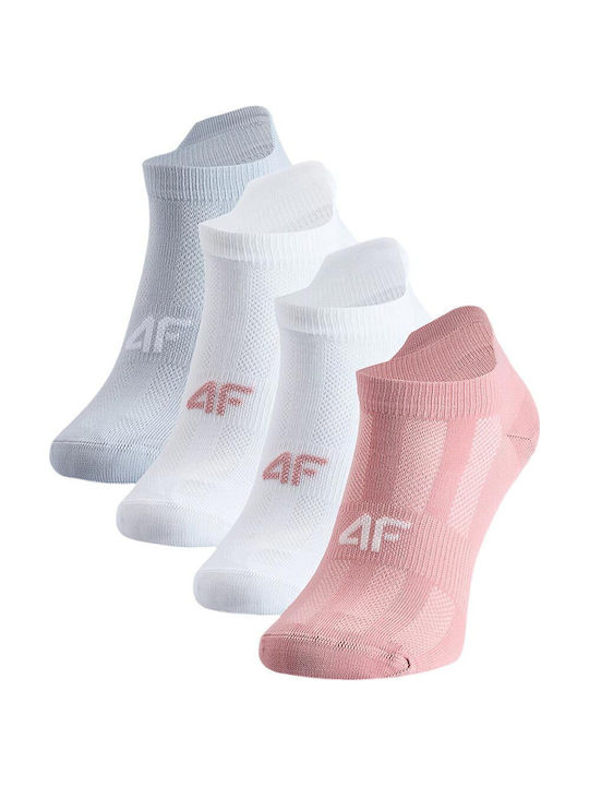 4F Functional Șosete Sportive Albe 3 perechi