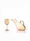 Wedding Carafe Set with Wine Glass made of Crystal Gold 2pcs