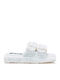 Winter Women's Slippers with Fur Light Blue