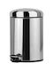 Bronze Art Inox Καλαθάκι Μπάνιου Soft Close 3lt Ασημί
