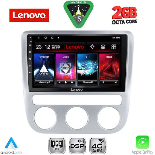 Lenovo Автомобилна Аудио Система с Clima (Блутут/USB/WiFi/GPS/Apple-Carplay/Android-Auto) с Тъчскрийн 9"