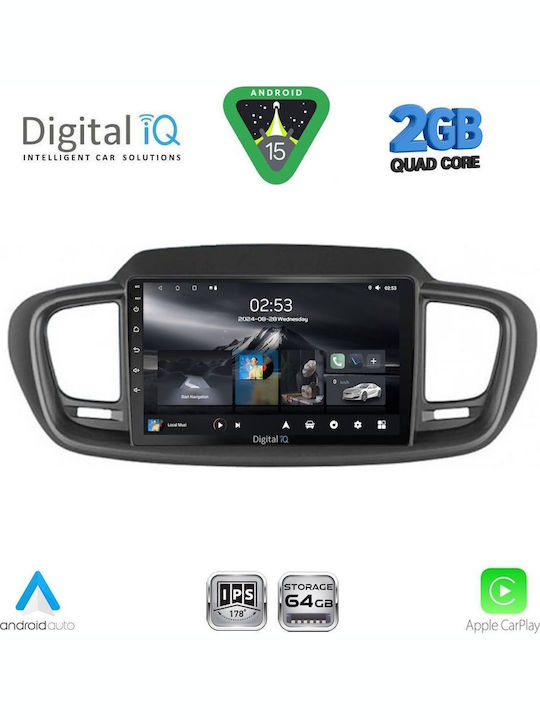 Digital IQ Car Audio System for Kia Sorento 2014-2020 (Bluetooth/USB/WiFi/GPS/Apple-Carplay/Android-Auto) with Touch Screen 10"